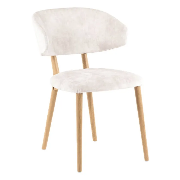 Mobitec Chaise De Salle à Manger|Chaise Salon*Toro ® Chaise moderne avec dossier incurvé en tissu et bois