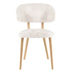 Mobitec Chaise De Salle à Manger|Chaise Salon*Toro ® Chaise moderne avec dossier incurvé en tissu et bois