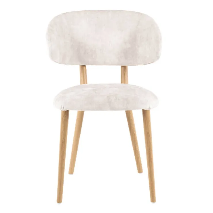 Mobitec Chaise De Salle à Manger|Chaise Salon*Toro ® Chaise moderne avec dossier incurvé en tissu et bois