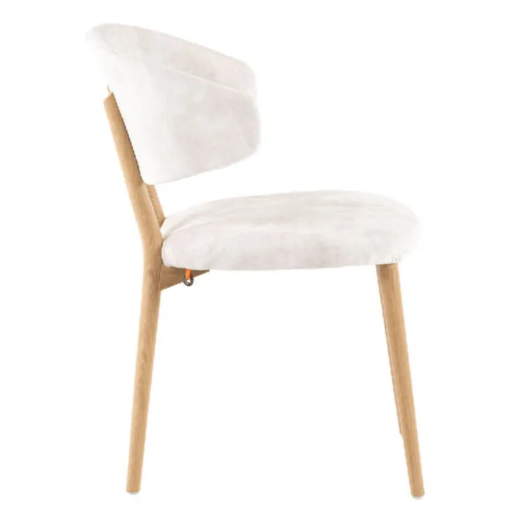 Mobitec Chaise De Salle à Manger|Chaise Salon*Toro ® Chaise moderne avec dossier incurvé en tissu et bois