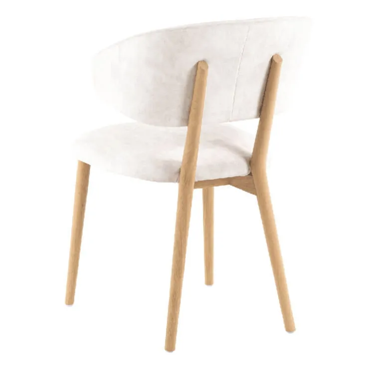 Mobitec Chaise De Salle à Manger|Chaise Salon*Toro ® Chaise moderne avec dossier incurvé en tissu et bois