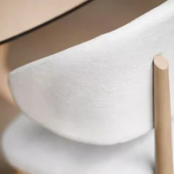 Mobitec Chaise De Salle à Manger|Chaise Salon*Toro ® Chaise moderne avec dossier incurvé en tissu et bois