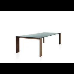 Sovet Italia Table De Salle à Manger*Toronto Sovet® Table design rectangulaire en verre piétement bois