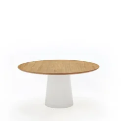 Sovet Italia Table De Salle à Manger*Totem Sovet® Table design ronde plateau bois