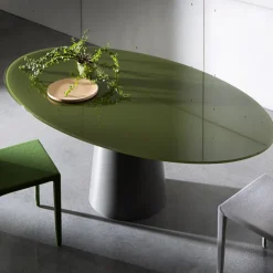 Sovet Italia Table De Salle à Manger*Totem Sovet® Table ovale design en verre