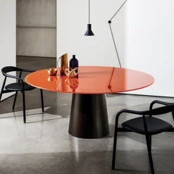Sovet Italia Table De Salle à Manger*Totem Sovet® Table ronde design en verre