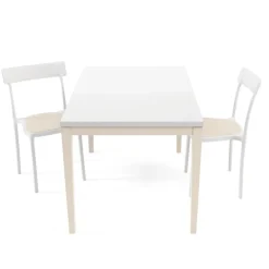 Cancio Table De Cuisine*Toy bois Table de cuisine en verre avec rallonge