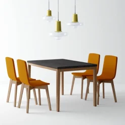 Cancio Table De Cuisine*Toy bois Table de cuisine en céramique avec rallonge