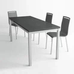 Cancio Table De Cuisine*Toy métal Table de cuisine en céramique avec rallonge hauteur 75 cm