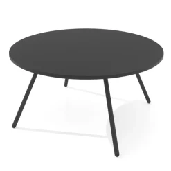 Perfecta Table De Salon*Trevi Table basse ronde avec pieds en métal