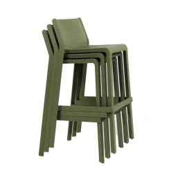 Tabouret De Bar (assise +/- 80 Cm)*Trill stool Tabouret de bar moderne empilable en polypropylène