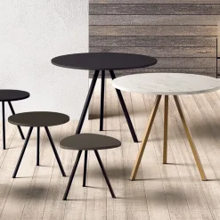 Perfecta Table De Cuisine|Table Pour Petit Espace*Triple Table ronde moderne en stratifié