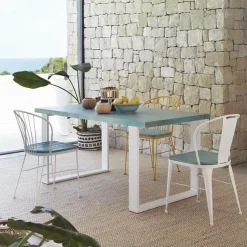 Jayso Chaise De Cuisine|Chaise De Salle à Manger*Tudela Chaise en métal vintage avec dossier filaire