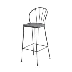 Jayso Tabouret Snack (assise +/- 65 Cm)|Tabouret De Bar (assise +/- 80 Cm)*Tudela Tabouret haut en métal vintage