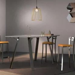 Carrier Tabouret Snack (assise +/- 65 Cm)|Tabouret De Bar (assise +/- 80 Cm)*Urane ® Tabouret snack avec dossier bas en synthétique et métal made in France