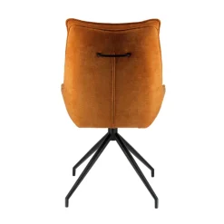 Chaise De Salle à Manger*ValentineChaise pivotante en tissu avec poignée et pieds en métal