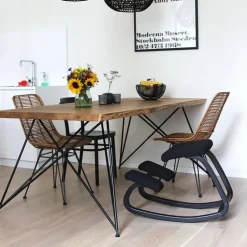 Varier Chaise De Salle à Manger|Chaise De Bureau*Variable ® Chaise de bureau ergonomique à bascule en tissu