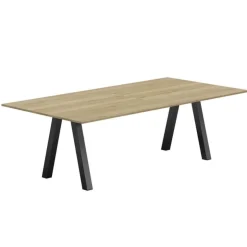 Perfecta Table De Salle à Manger*Veneto Grande table de salle à manger en mélaminé avec pieds obliques