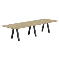 Perfecta Table De Salle à Manger*Veneto Grande table de salle à manger en mélaminé avec pieds obliques