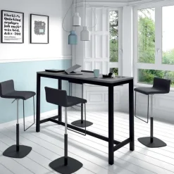 Perfecta Table De Cuisine|Table Pour Petit Espace*Vienna Table haute de cuisine hauteur 110 cm en stratifié et métal
