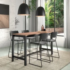 Perfecta Table De Cuisine|Table Pour Petit Espace*Vienna Table haute de cuisine hauteur 90 cm en stratifié et métal