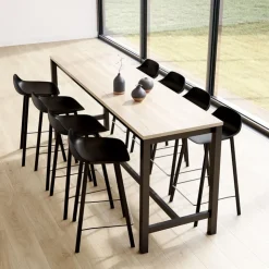 Perfecta Table De Cuisine|Table Pour Petit Espace*Vienna Table haute de cuisine hauteur 90 cm en stratifié et métal