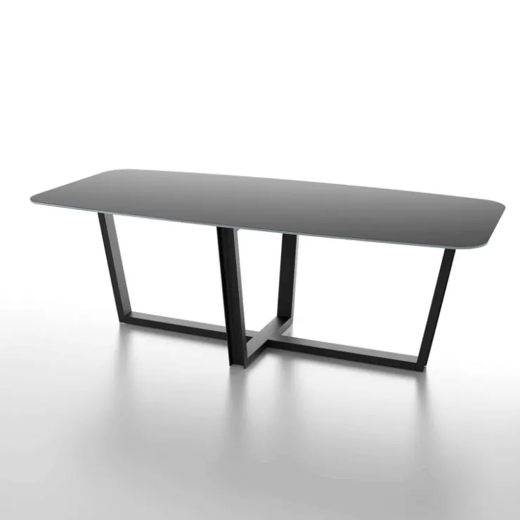 Dexo Table De Salle à Manger*Viktor Table en céramique design forme tonneau avec pieds modernes