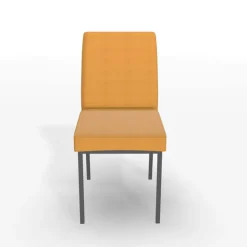 Perfecta Chaise De Salle à Manger*Villa Chaise rembourrée en métal et tissu style contemporain