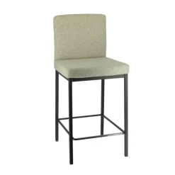 Perfecta Tabouret Snack (assise +/- 65 Cm)|Tabouret De Bar (assise +/- 80 Cm)*Villa Tabouret snack tissu avec pieds en métal