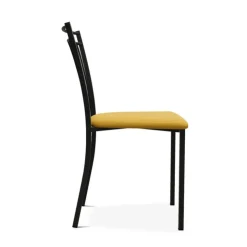 Perfecta Chaise De Salle à Manger*Viva Chaise contemporaine en métal et en tissu fabriquée en Belgique