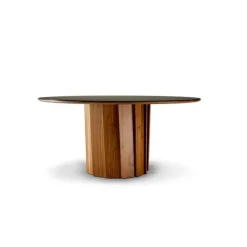 Dasras Table De Salle à Manger*Volute Table ronde en bois et céramique design