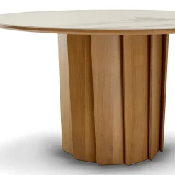 Dasras Table De Salle à Manger*Volute Table ronde en bois et céramique design