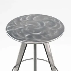 Carrier Tabouret De Bar (assise +/- 80 Cm)*Vérone ® Tabouret de bar industriel pivotant sans dossier en métal brossé