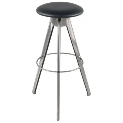 Carrier Tabouret De Bar (assise +/- 80 Cm)*Vérone ® Tabouret de bar pivotant sans dossier en synthétique et métal