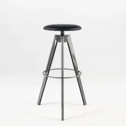 Carrier Tabouret De Bar (assise +/- 80 Cm)*Vérone ® Tabouret de bar pivotant sans dossier en synthétique et métal