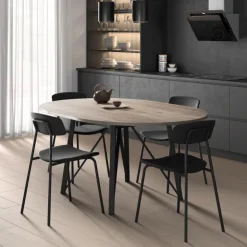 Perfecta Table De Salle à Manger*Wacko 2.0 Table ronde moderne extensible à pieds métalliques
