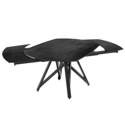 Akante Table De Salle à Manger*WarholTable moderne en céramique extensible avec pied central design en métal noir