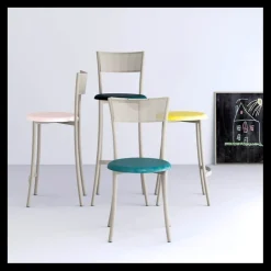 Carrier Chaise De Cuisine*Wasabi ® Chaise moderne en synthétique et métal dossier ajouré