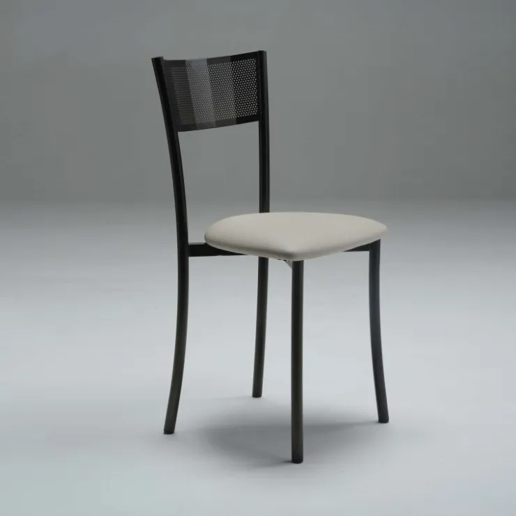 Carrier Chaise De Cuisine*Wasabi ® Chaise moderne en synthétique et métal dossier ajouré