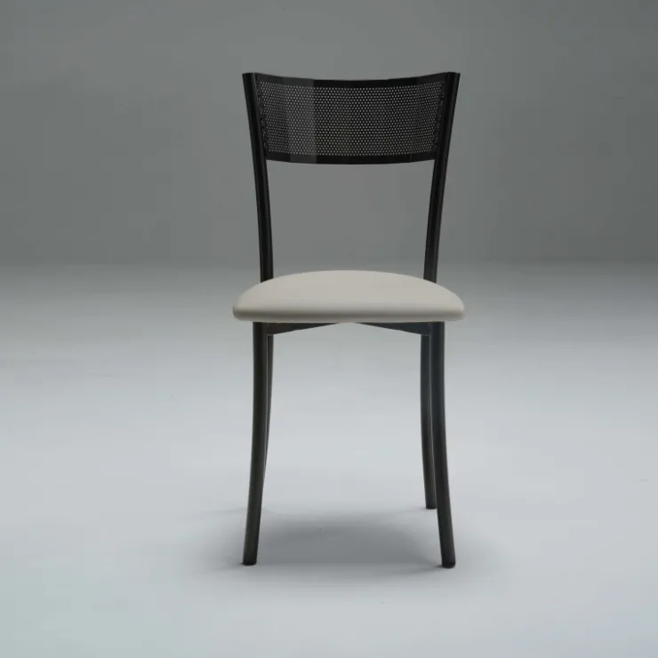 Carrier Chaise De Cuisine*Wasabi ® Chaise moderne en synthétique et métal dossier ajouré