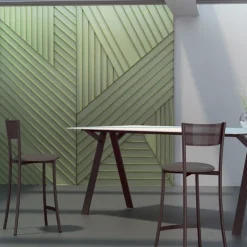 Carrier Tabouret Snack (assise +/- 65 Cm)|Tabouret De Bar (assise +/- 80 Cm)*Wasabi ® Tabouret haut en simili et structure en métal fabrication française