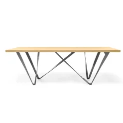Tomasella Table De Salle à Manger*Wave Table design extensible avec pied en métal