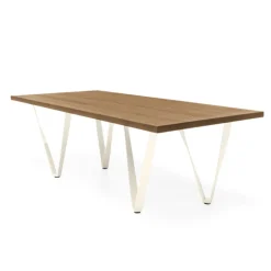 Tomasella Table De Salle à Manger*Wave Table design extensible avec pied en métal