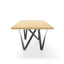 Tomasella Table De Salle à Manger*Wave Table design extensible avec pied en métal