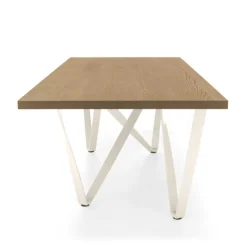 Tomasella Table De Salle à Manger*Wave Table design rectangulaire avec pied en métal