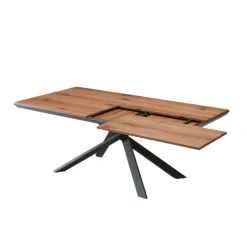 Ozzio Table De Salle à Manger*4x4 Table design extensible rectangulaire en bois et métal