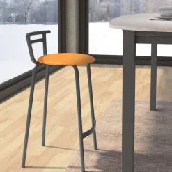 Carrier Tabouret Snack (assise +/- 65 Cm)|Tabouret De Bar (assise +/- 80 Cm)*Xélus ® Tabouret snack fabriqué en France assise ronde rembourrée et structure métal