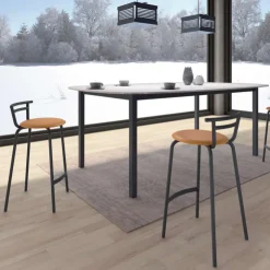 Carrier Tabouret Snack (assise +/- 65 Cm)|Tabouret De Bar (assise +/- 80 Cm)*Xélus ® Tabouret snack fabriqué en France assise ronde rembourrée et structure métal