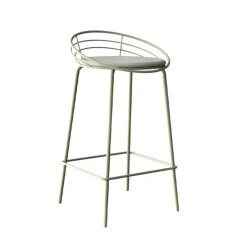 Carrier Tabouret Hauteur Sur-mesure|Tabouret Snack (assise +/- 65 Cm)*Yaël ® Tabouret haut français rembourré en métal et simili