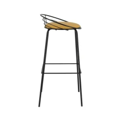 Carrier Tabouret Hauteur Sur-mesure|Tabouret Snack (assise +/- 65 Cm)*Yaël ® Tabouret haut français rembourré en métal et simili